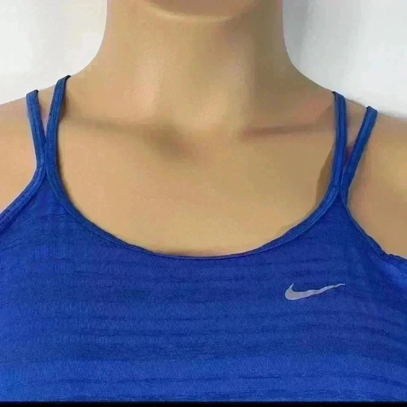 Nike Dri Fit Racerback Tank Top Blue Lightweight Women’s - Picture 3 of 4